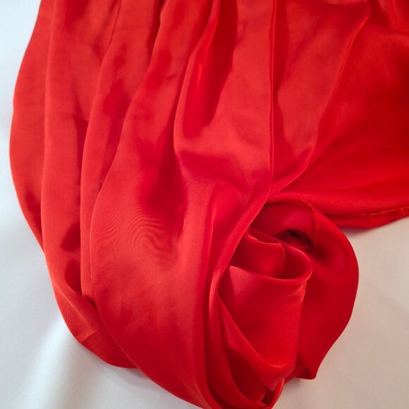 Fabric - Satin Charmeuse  Red Flowy Lustrous Lightweight  Fabric 7.33 yd x 60in - Picture 1 of 9
